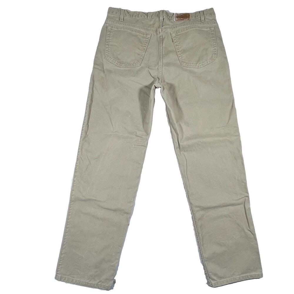 Vintage 1997 Levi’s 540 Relaxed Fit Khaki Canvas Pants 39x33 Men’s